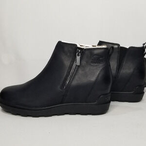 Sorel Women's Evie II Wedge Zip Ankle Booties Size 9.5 Black  2056371 NWT
